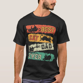 Retro Vintage Bester Katzenvater Aller Zeiten Kitt T-Shirt