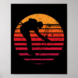 Retro Vintage Billardspiel 8 Ll Pool Player Tour Poster