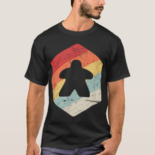 Retro-Vintage-Brettspiel - Boardgaming Meeple T-Shirt
