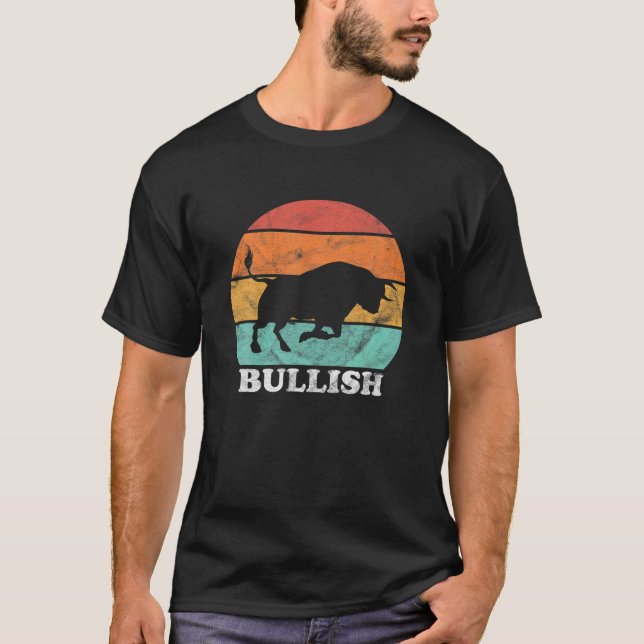 Retro Vintage Bullische Börse T-Shirt (Vorderseite)