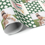 Retro Vintage bunte Typografie Weihnachten Foto Geschenkpapier<br><div class="desc">Retro Vintage bunte Typografie Weihnachtsgeschenk Foto Software. Mit Platz für ein Foto,  Familienname und Jahr.</div>