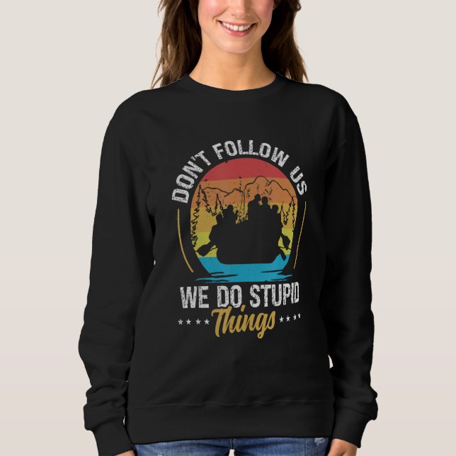 Retro Vintage canoe kayak canoeing kayaking River  Sweatshirt (Vorderseite)