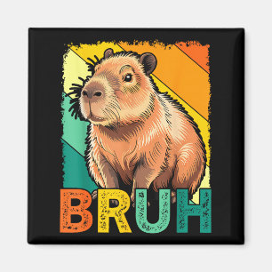 Retro Vintage Capybara Bruh Meme für Jungen Mädche Magnet