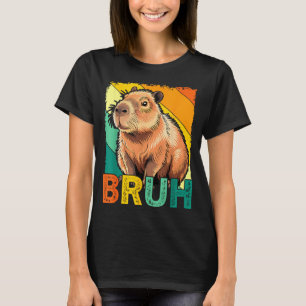 Retro Vintage Capybara Bruh Meme für Jungen Mädche T-Shirt