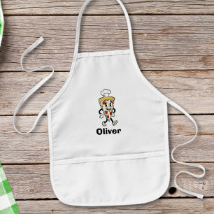 Retro-Vintage-Cartoon-Pizza-Koch Kinderschürze