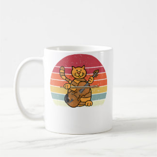 Retro Vintage Cat Cello Music Lover Cat Playing Ce Kaffeetasse