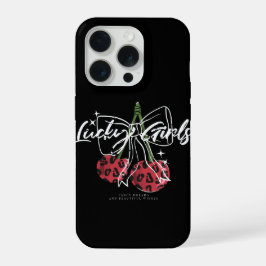 Retro Vintage Cherry Quote Typography  iPhone 15 Pro Hülle