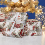 Retro Vintage Christmas Boho Country Watercolor Geschenkpapier<br><div class="desc">Retro Vintage Weihnachten Land Watercolor Umhüllungspapier.</div>
