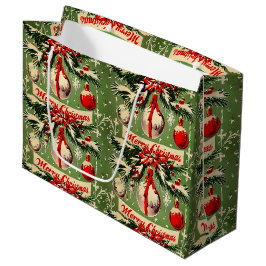 Retro Vintage Christmas: Mid Century Yuletide 3 Große Geschenktüte