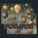 Retro Vintage Christmas Trio Style B Geschenkpapier Set<br><div class="desc">Die Gesamtwirkung dieses Vintagen und Retro-Weihnachtsverpackungspapiers liegt in Nostalgie, Wärme und Zeitlosigkeit. Wenn man seine Geschenke darin einpackt, fühlt man sich in eine vergangene Zeit versetzt, in der die Feiertage mit einfacher Freude und klassischer Eleganz gefeiert wurden. Es ist die perfekte Wahl, um Ihren Weihnachtsgeschenken eine Touch Vintager Magie hinzuzufügen...</div>