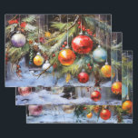 Retro Vintage Christmas Trio Style P Geschenkpapier Set<br><div class="desc">Die Gesamtwirkung dieses Vintagen und Retro-Weihnachtsverpackungspapiers liegt in Nostalgie, Wärme und Zeitlosigkeit. Wenn man seine Geschenke darin einpackt, fühlt man sich in eine vergangene Zeit versetzt, in der die Feiertage mit einfacher Freude und klassischer Eleganz gefeiert wurden. Es ist die perfekte Wahl, um Ihren Weihnachtsgeschenken eine Touch Vintager Magie hinzuzufügen...</div>