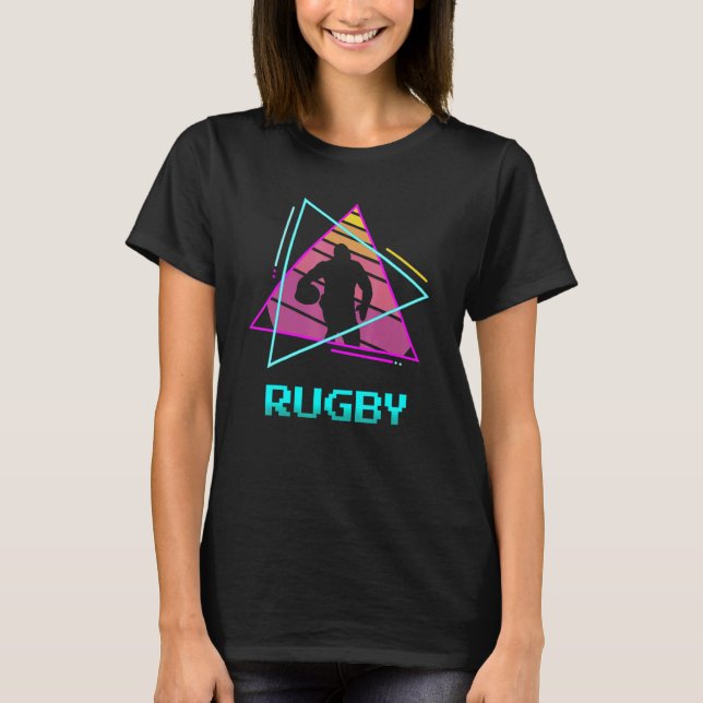 Retro Vintage Classic Rugby Player T-Shirt (Vorderseite)