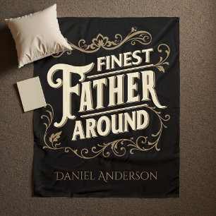 Retro Vintage Coole elegante Typografie Vater Zita Fleecedecke