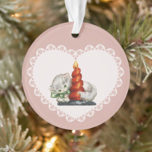 Retro Vintage Coquette Pastel Bébé Animaux Chat