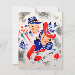 Retro Vintage couple ajouter une carte de message