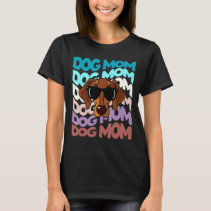 Retro Vintage Dackel Hunde Mama Cool Sonnenbrille T-Shirt