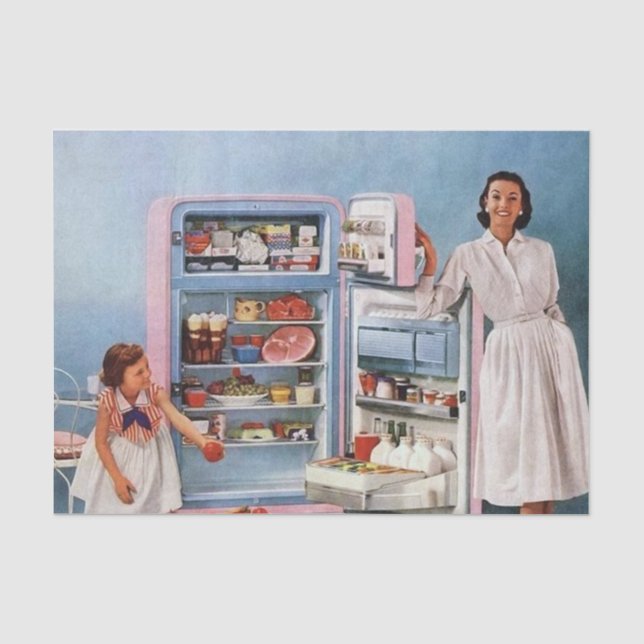 Retro Vintage Damenküche Seidenpapier (Vorderseite)