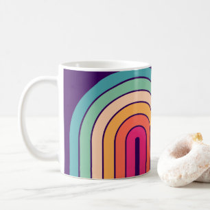 Retro-Vintage-Design im Stil der 70er Jahre mit ge Kaffeetasse