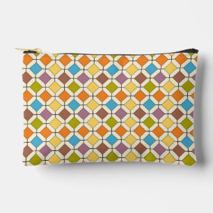Retro/Vintage Diamond Geometrisches farbiges Muste Zubehörtasche