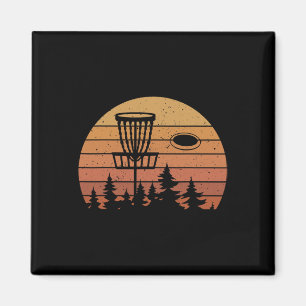 Retro Vintage Disc Golf Spieler Flying Disc Golfer Magnet