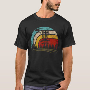 Retro Vintage Disk Golf Frolf Flying Disk Sport T-Shirt