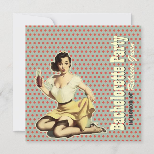 retro Vintage Einladung (Vorderseite)