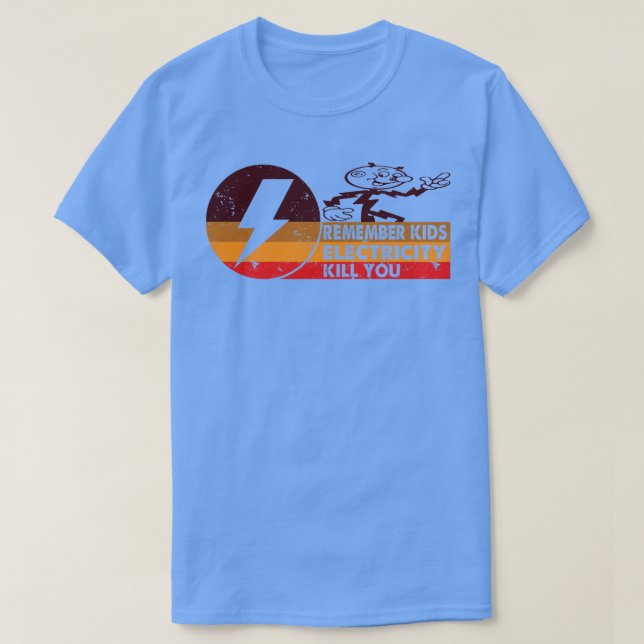 Retro Vintage Elektrizität wird Sie umbringen T-Shirt (Design vorne)