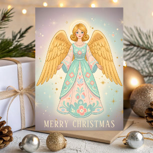 Retro Vintage Engel Glanz Weihnachten