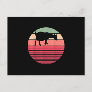 Retro Vintage Farmer Farm Animal Goat Lover Gesche Postkarte