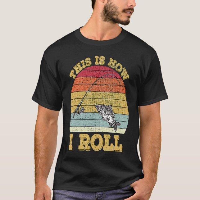 Retro Vintage Fischerei So spiele ich T-Shirt (Vorderseite)