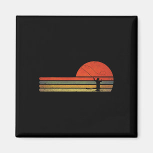 Retro Vintage Fliegenfischen Magnet