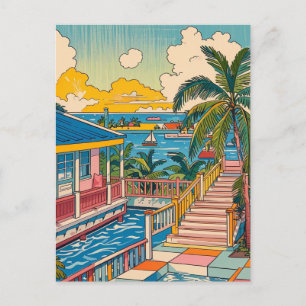retro-vintage Florida Postkarte