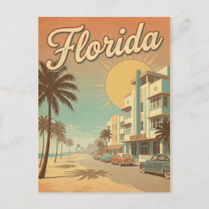 Retro-Vintage-Florida-Postkarte Postkarte