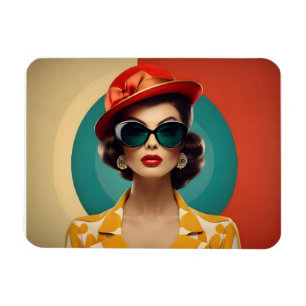 Retro-Vintage-Frau Magnet