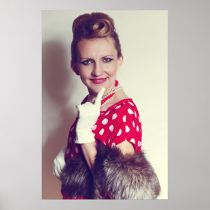 Retro-Vintage-Frau Poster