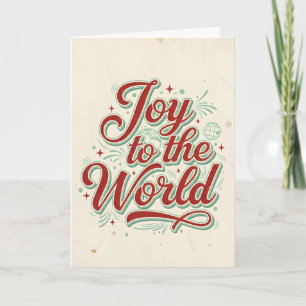 Retro-Vintage-Freude der Welt-Weihnachten Feiertagskarte