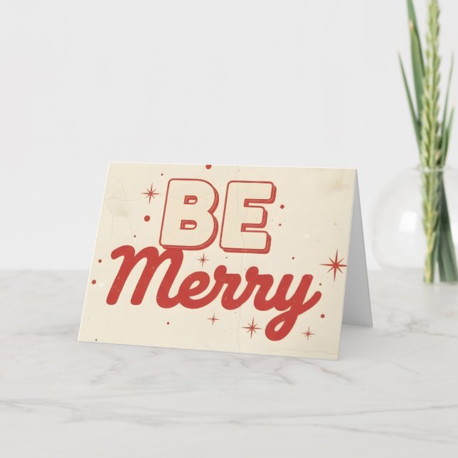 Retro Vintage Frohe Weihnachten (Vorderseite)