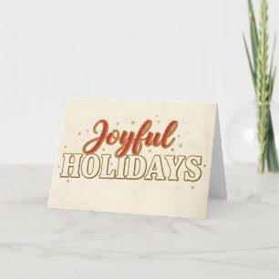 Retro Vintage Fröhliche Feiertage Weihnachten