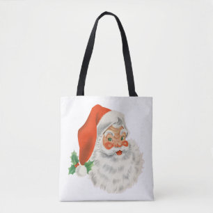 Retro Vintage fröhlicher Weihnachtsmann Weihnachte Tasche