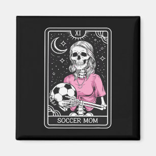 Retro Vintage Fußball-Mama Tarotkarte Magnet