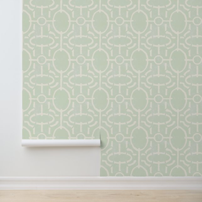 Retro-vintage geometrisches Boho-Muster Tapete (Anwendung)
