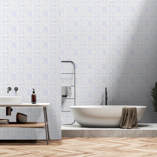 Retro-vintage geometrisches Boho-Muster Tapete (Badezimmer)