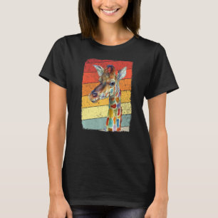 Retro Vintage Giraffe Sonnenbrille Tier 2 T-Shirt