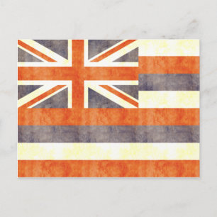 Retro Vintage Hawaii-Flagge Postkarte