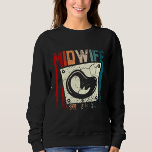 Retro Vintage Hebamme Sweatshirt