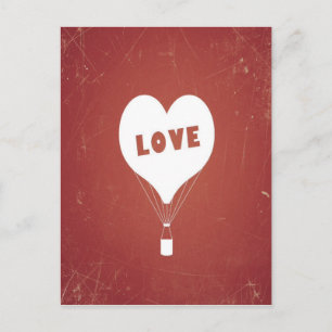 Retro Vintage Heißluftballon-Muster Postkarte