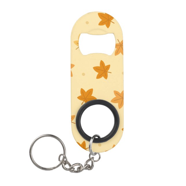 Retro-Vintage Herbstblätter Mini Flaschenöffner (Vorderseite)