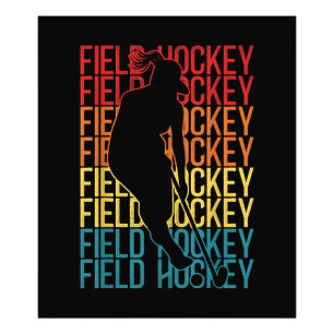 Retro-Vintage-Hockey Hockey Fotodruck