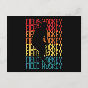 Retro-Vintage-Hockey Hockey Postkarte