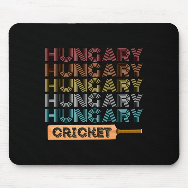 Retro Vintage Hungary Cricket  Mousepad (Vorne)